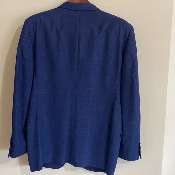 Canali Suit jacket blazer, navy blue - Wool, Silk, Linen
